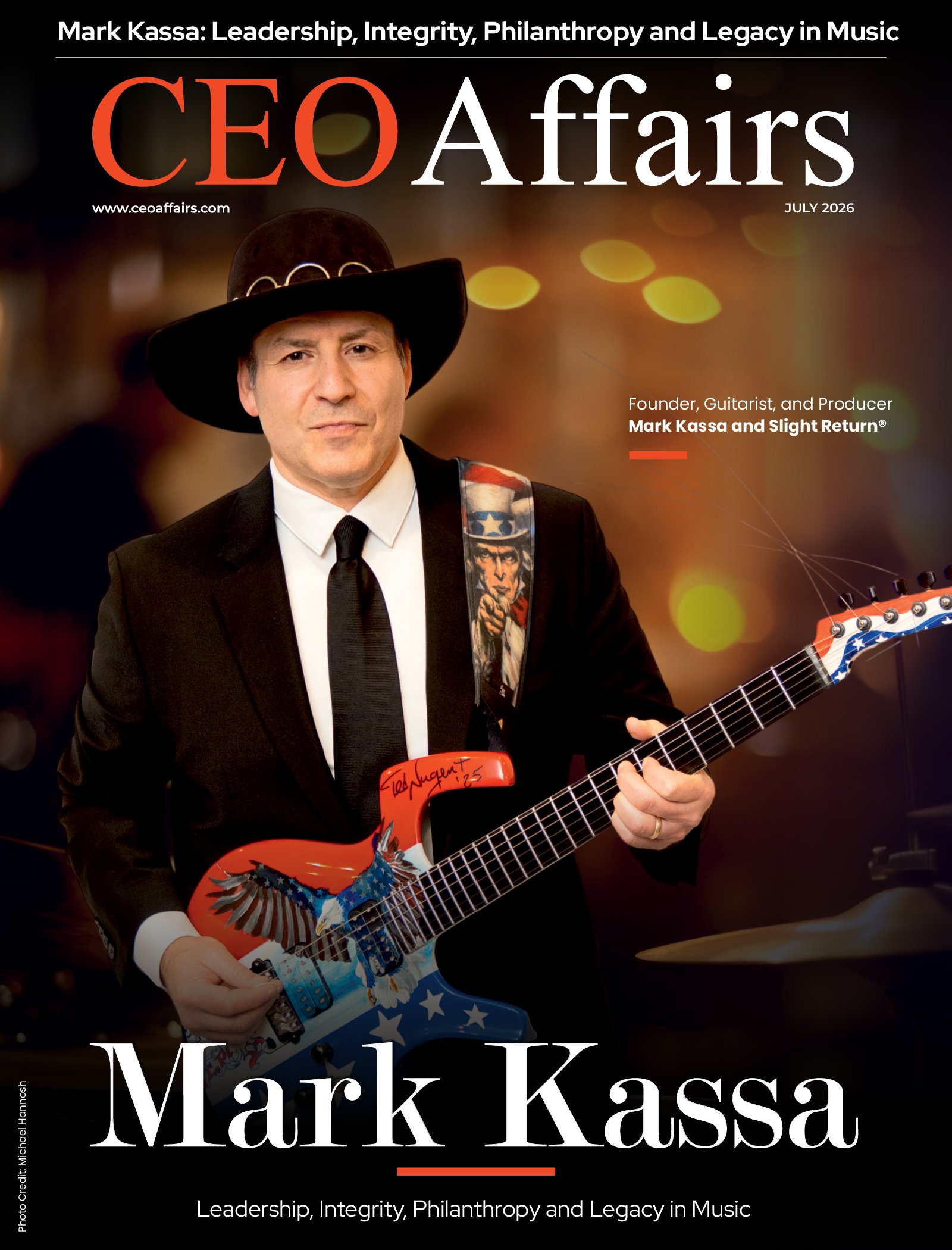CEO Affairs Magazine Cover Feature - Mark Kassa: Leadership, Integrity, Philanthropy and Legacy in Music